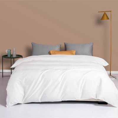 Oeko Tex Luxury 100% Organic Tencel Bamboo Fiber Solid Color Bed Sheet Bedding Set